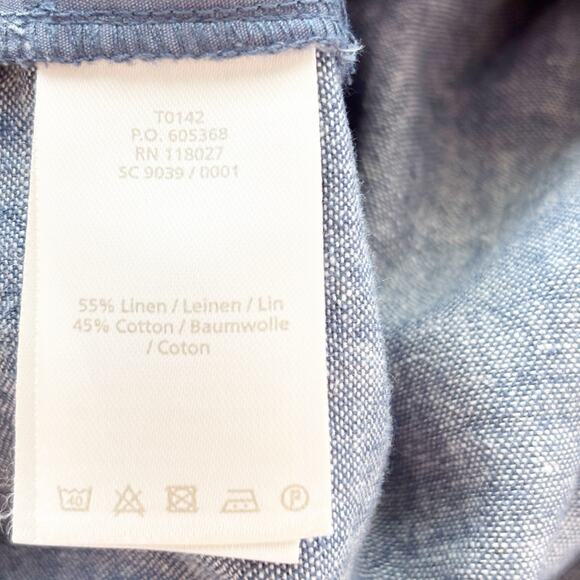 Boden Linen Cotton Blend 6" Classic Blue Short Womens Size 6 Slash Pockets - Picture 8 of 10